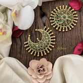 Vriksham Floral & Crescent Design Chandran & Suryan Billai-Green-G19326